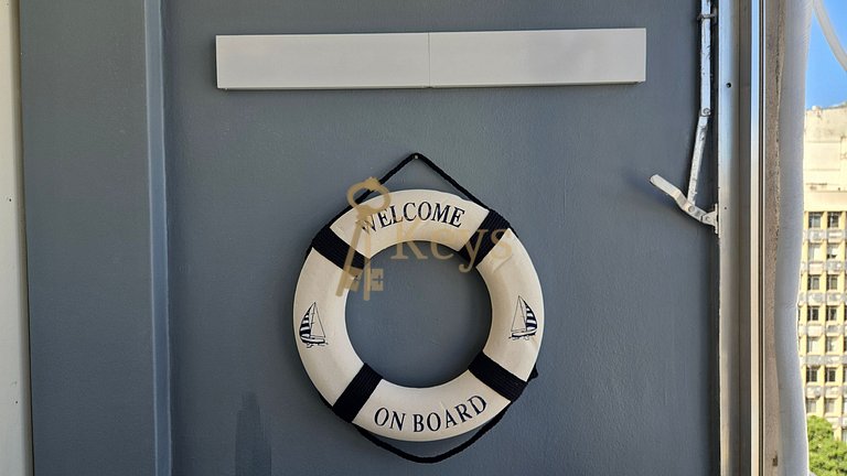 Studio c/ AC | Azul y Silencioso 5 min Playa