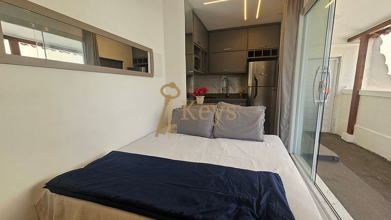 Loft Estiloso com Varanda | Copacabana