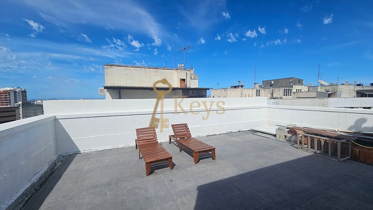 Paraíso na Cobertura | Terraço com Vista