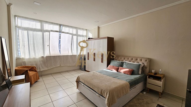 Studio Silencioso Copacabana c/ AC | 5min Playa