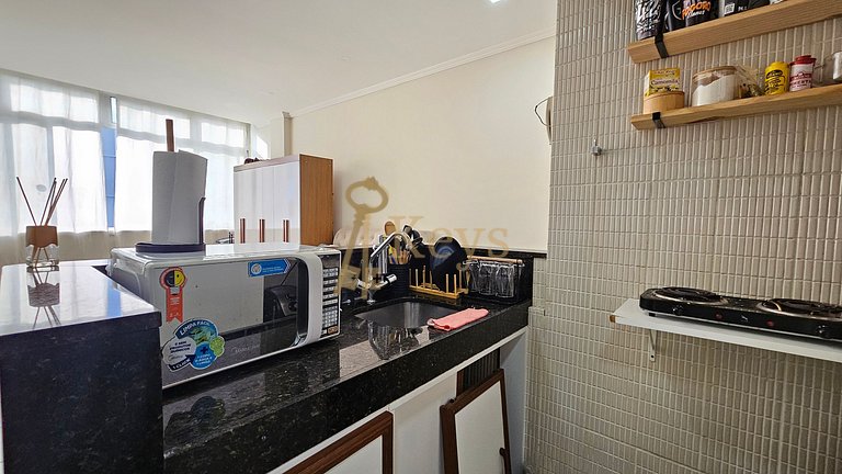 Studio Silencioso Copacabana c/ AC | 5min Playa
