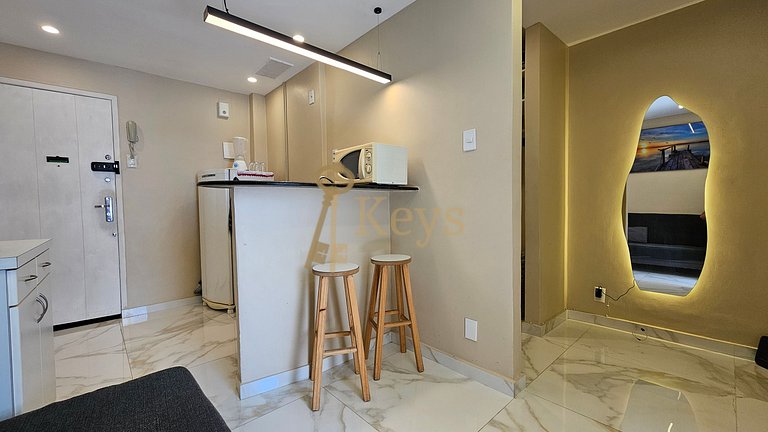 Studio c/ Ar | 5 min Praia Copacabana