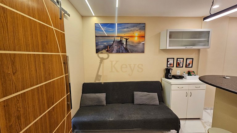 Studio c/ Ar | 5 min Praia Copacabana