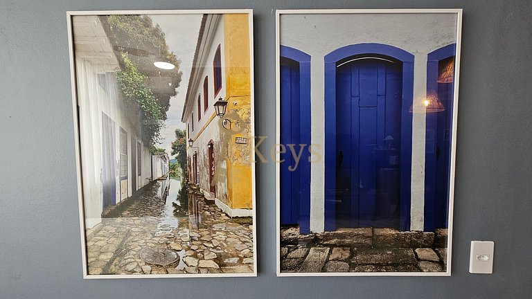 Studio c/ Ar | Azul e Silencioso 5 min Praia