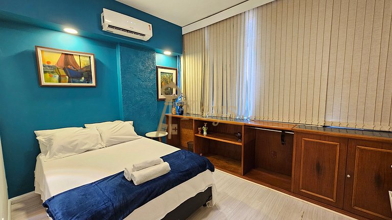 Studio Azul Copacabana c/ AC | a 5 min Playa