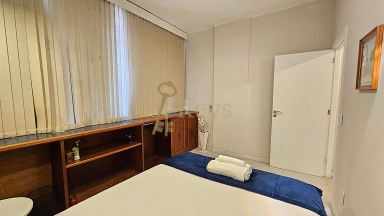 Studio Azul Copacabanac/ Ar | 5 min Praia