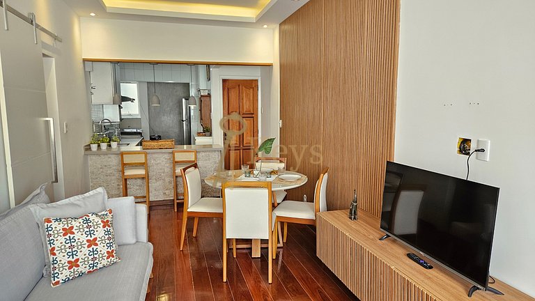 Moderno 2 Hab c/ AC | a 5 min Playa Leblon