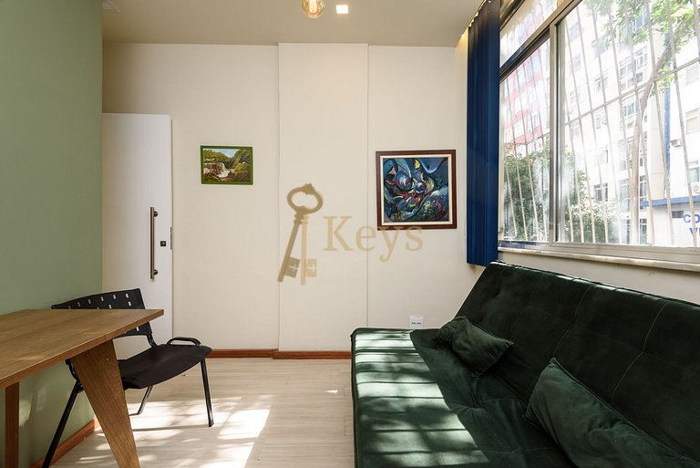 Studio Verde Copacabana c/ AC | a 5 min Playa