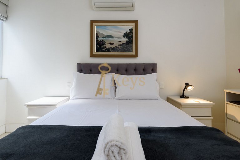 Leblon Premium | 2Q, Varanda, c/ AC, 5min Praia