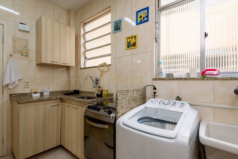 Moderno e Amplo 2 Quartos | 5 Min Praia Copacabana